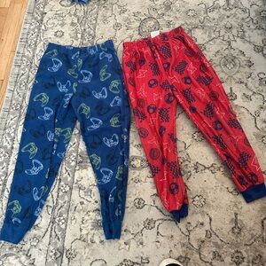 Blue and Red Patterned Joggers